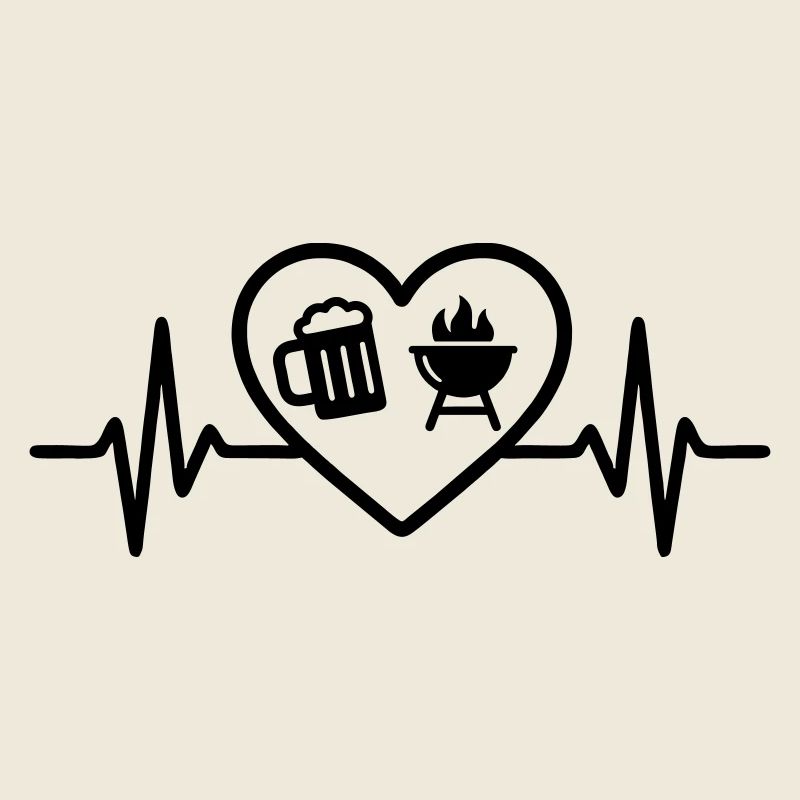 Herz Bier Grillen