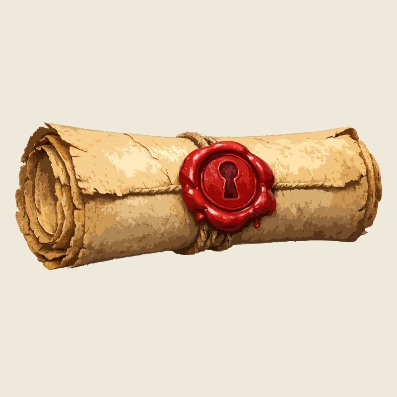 Papyrus Scroll with Red Seal
