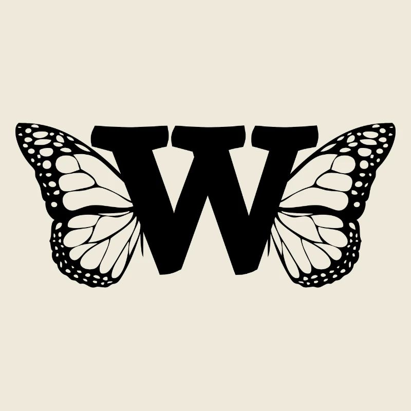 lettre w papillon