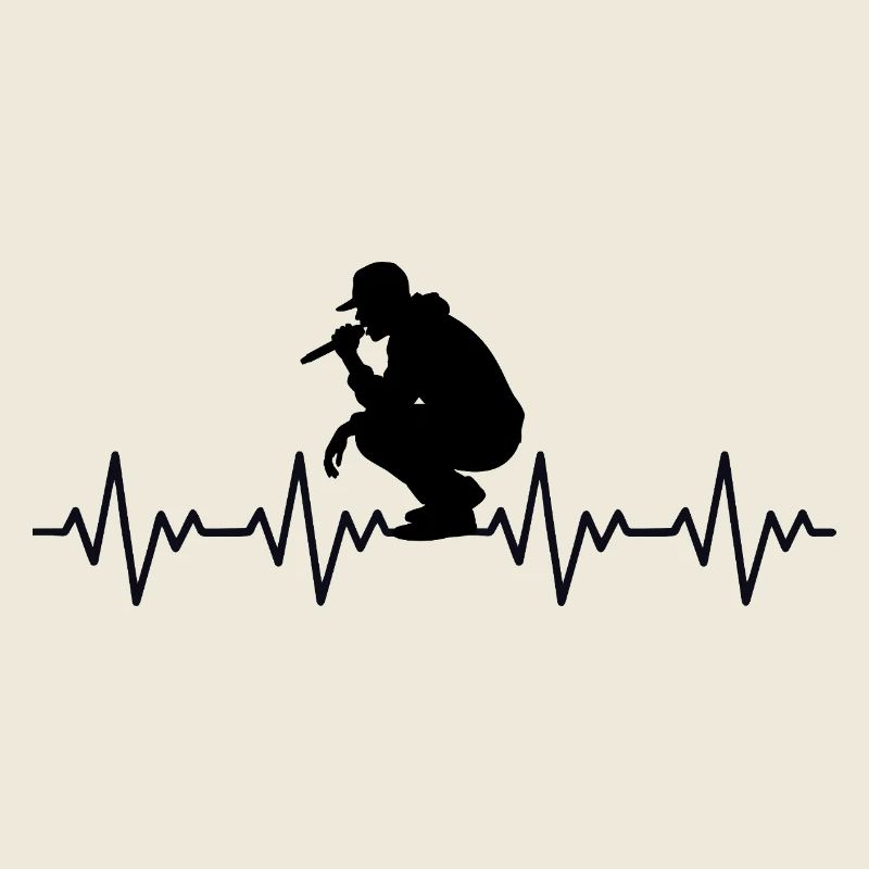 Rapper rappen MC Microphone Checker EKG Herzschlag