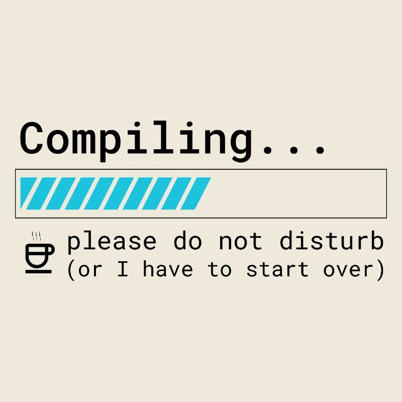 Funny Programmer T-Shirt - Compiling Please