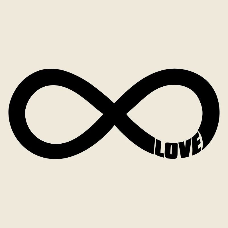 Infinity Love Symbol – Schwarz