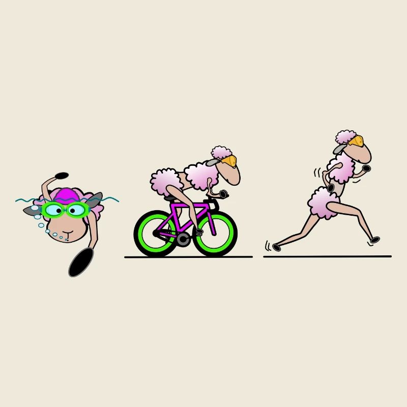Mouton triathlète
