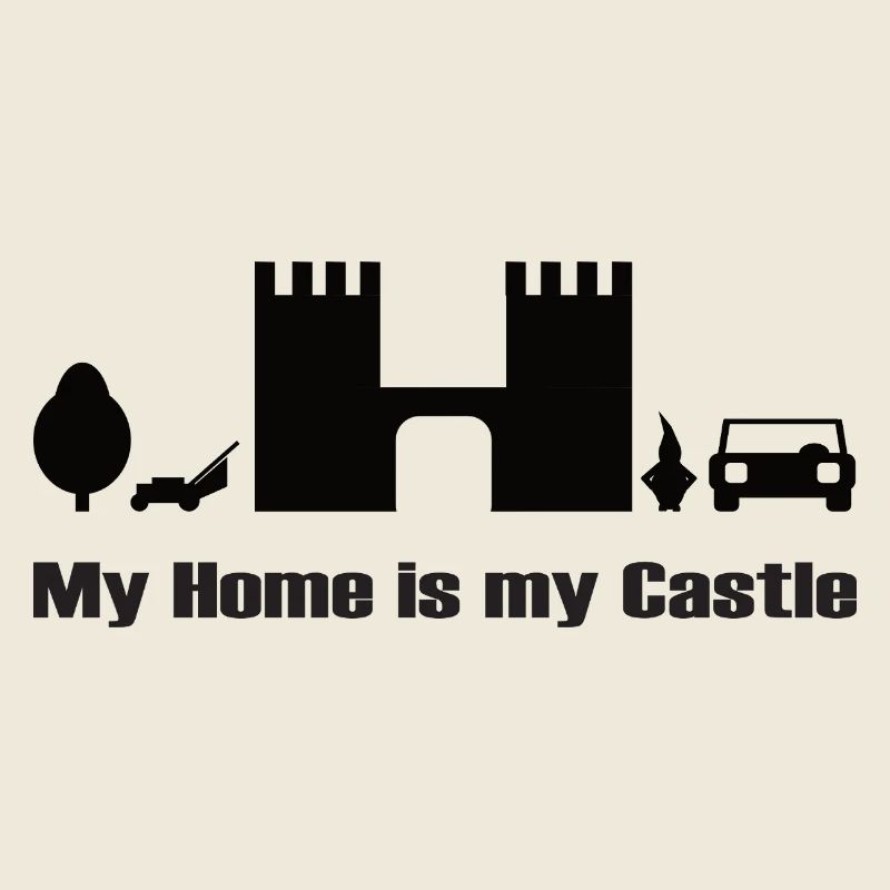 ma maison est mon château. Conception, noir