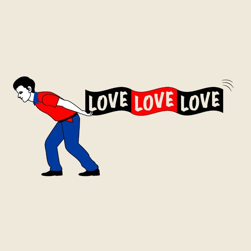 Man pulls LOVE banner