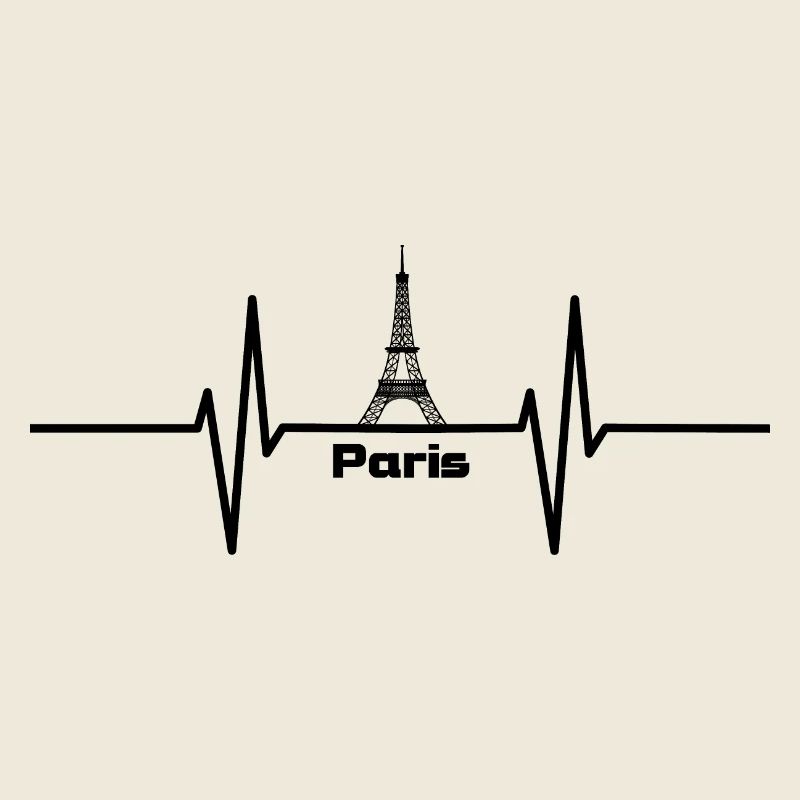 Battement de cœur avec la Tour Eiffel Paris