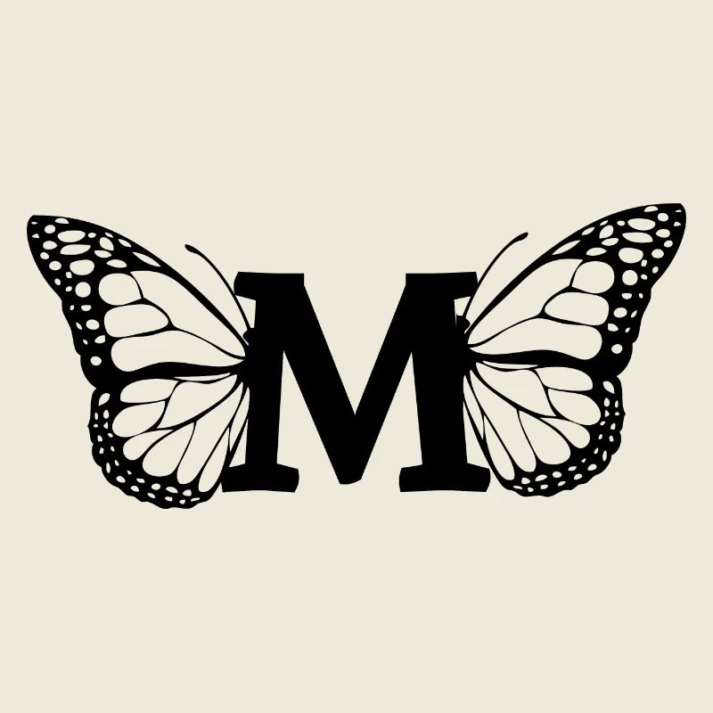 Buchstabe M Schmetterling