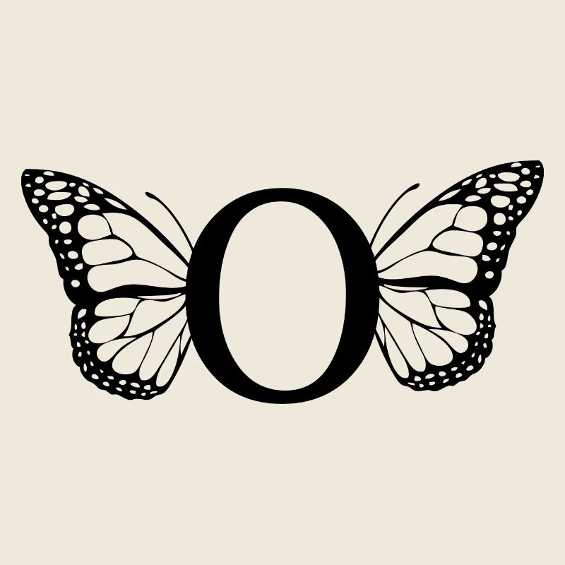 Buchstabe O Schmetterling