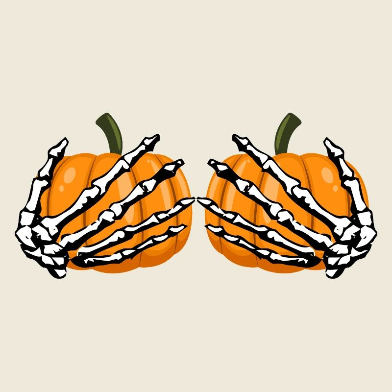 Skeleton Hands Pumpkin Halloween