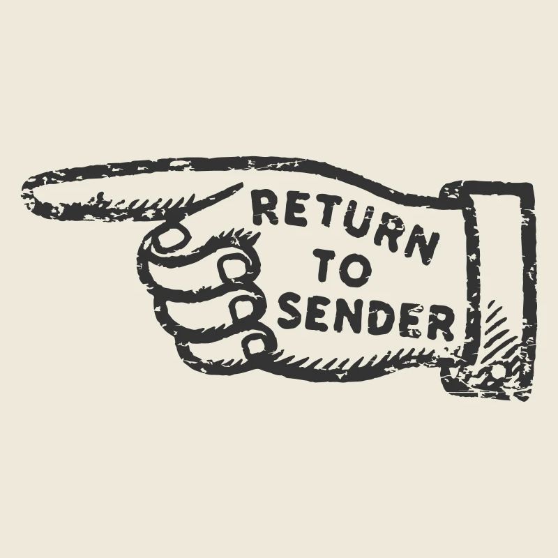Return To Sender old grunge post stamp
