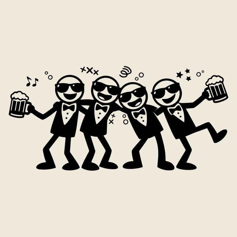 Bière du groupe d’amis du marié