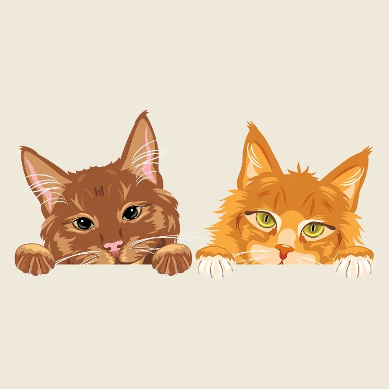 Peeking_cute_two_ginger_cats