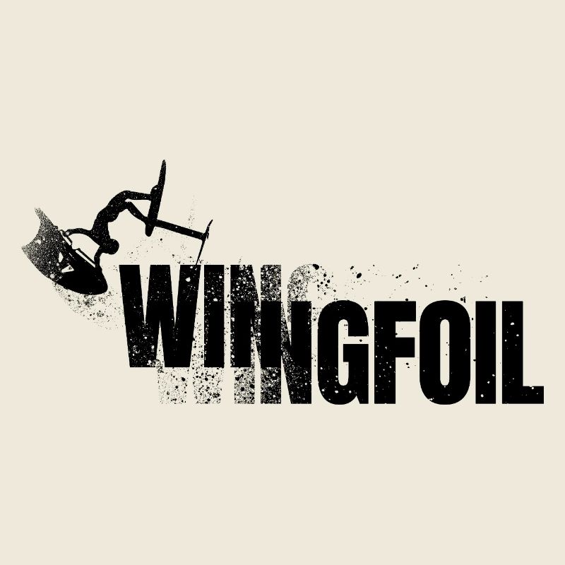 Wingfoiler avec lettrage