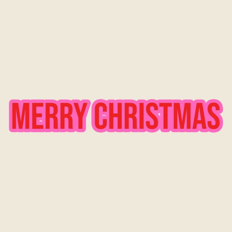Merry Christmas Pink Red