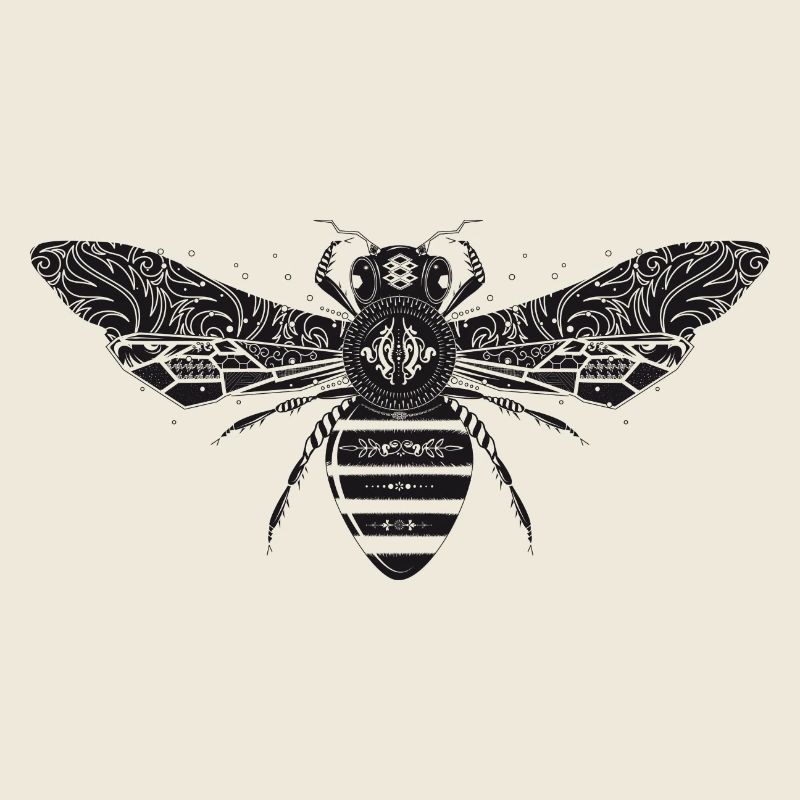 artfully designed bee