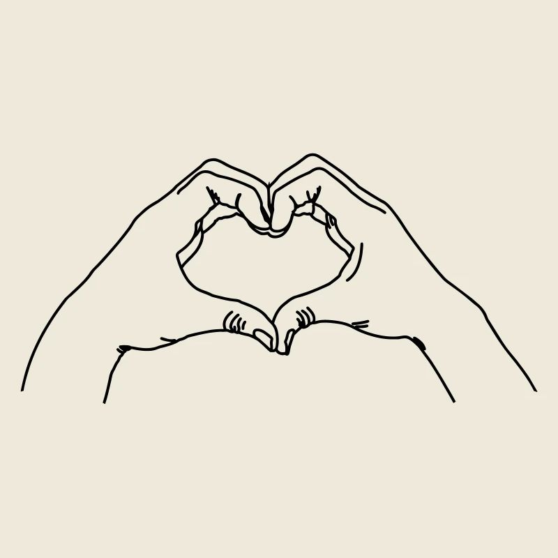 Geste de la main AMOUR