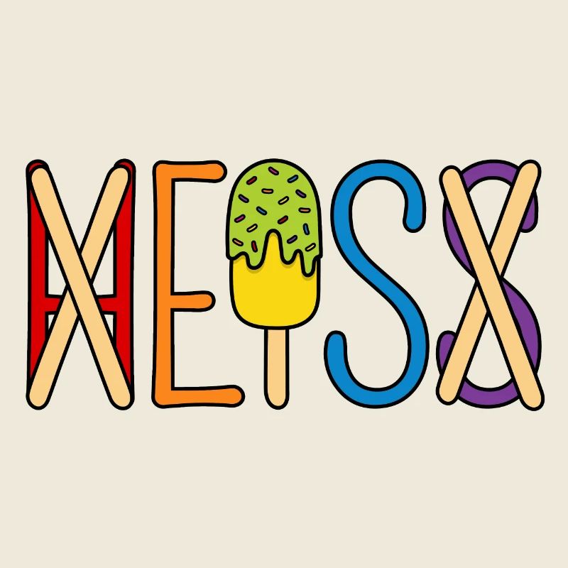 H EIS S - Eis essen - heiß - Sommer - Hitze - Eis