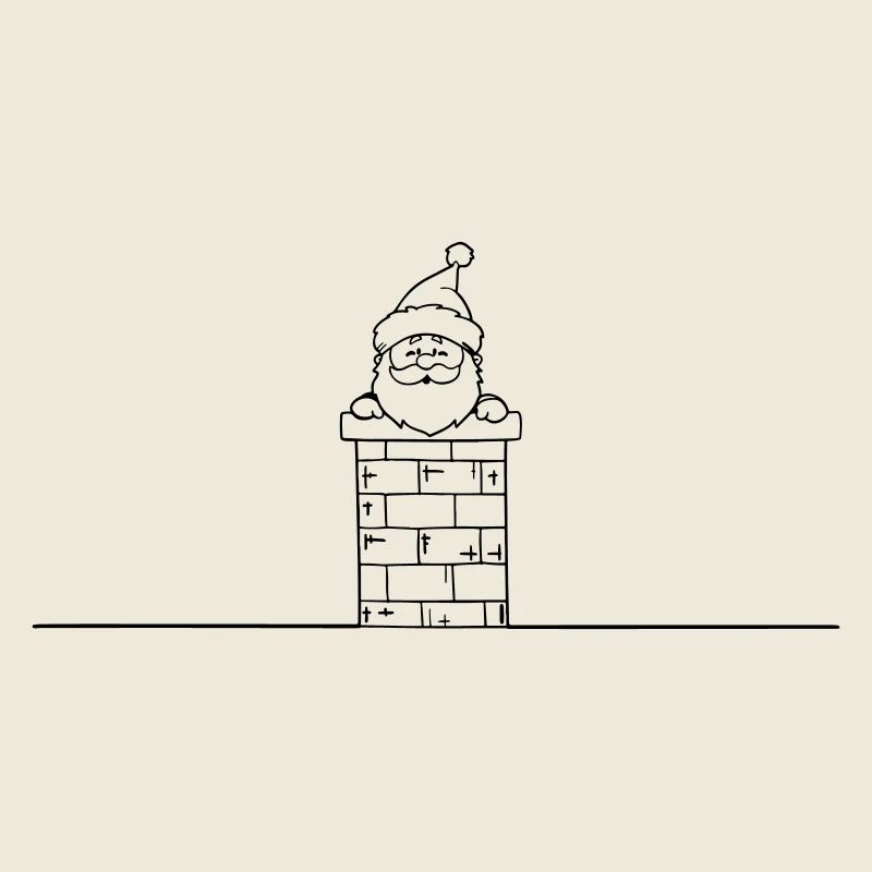 Noël de la cheminée du Père Noël