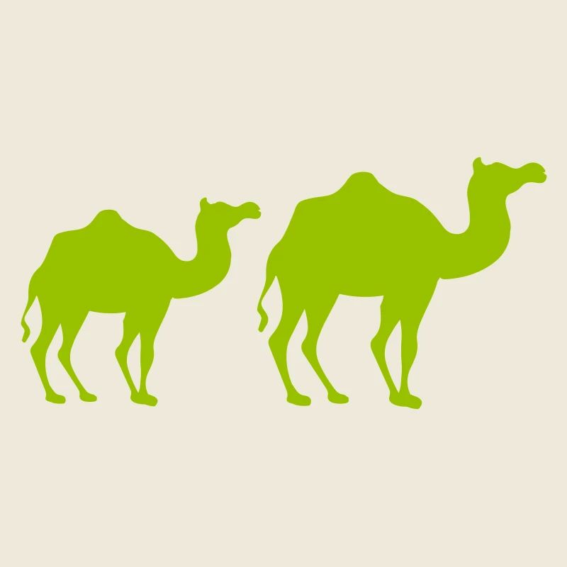 Camel Silhouette Duo Neon Green