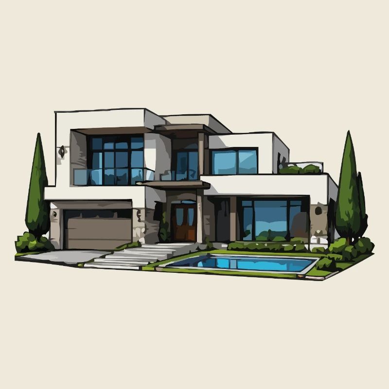 Modern villa with pool
