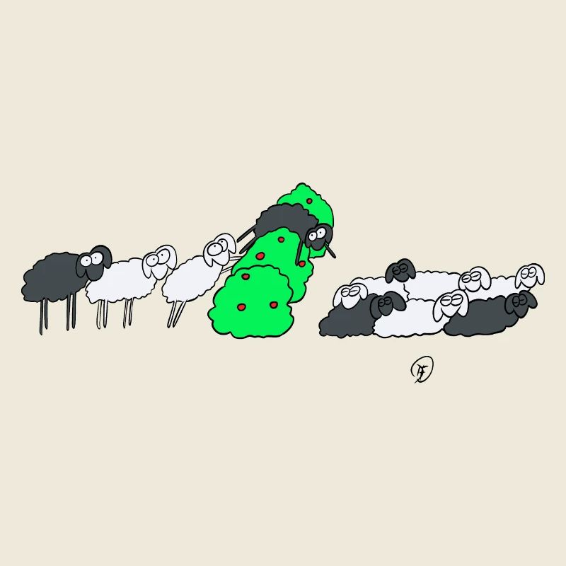 Black sheep on the hedge