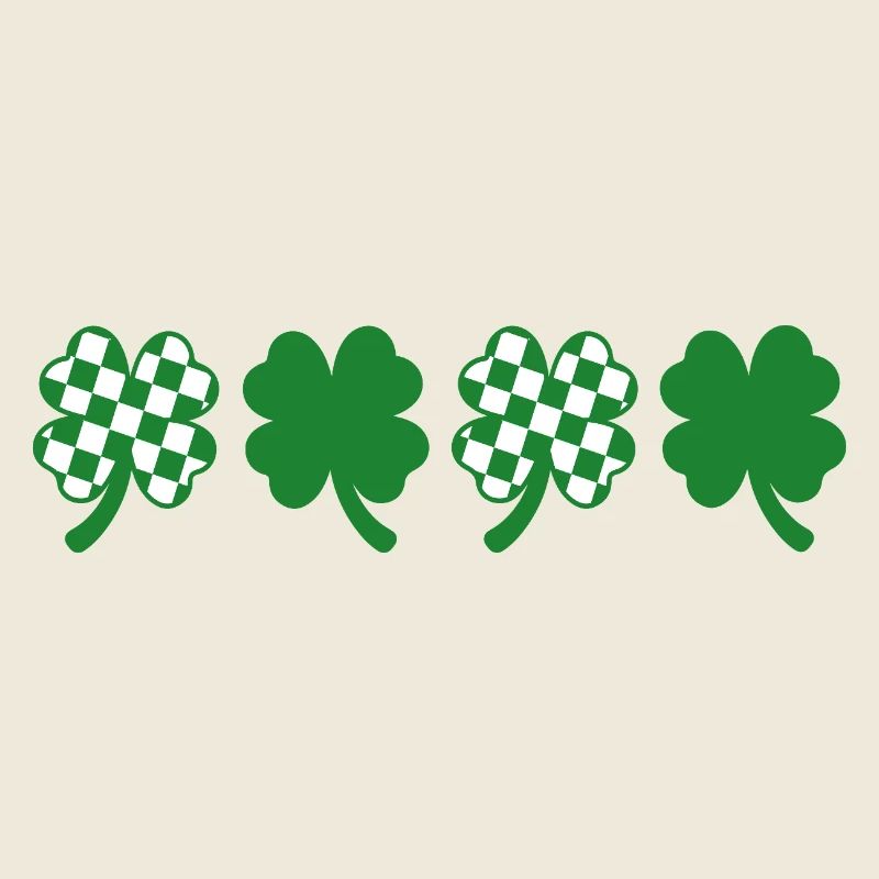 Trèfle Damier Fête Saint Patrick