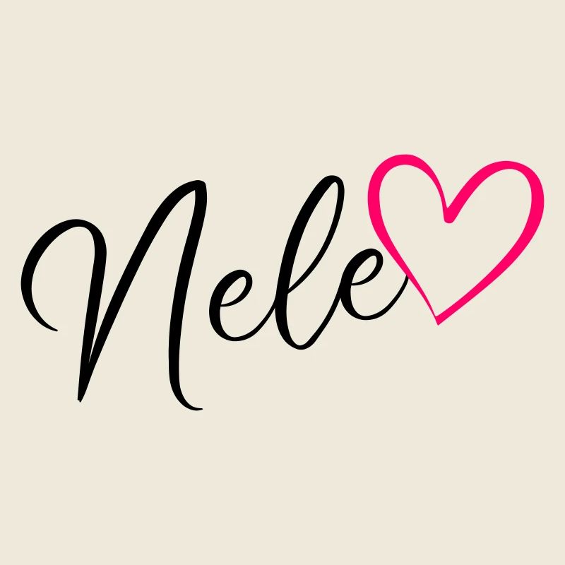 Nele Surname First Name Heart Pink