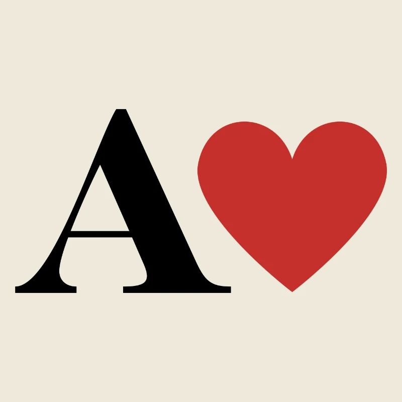 Roter Herz-Buchstabe