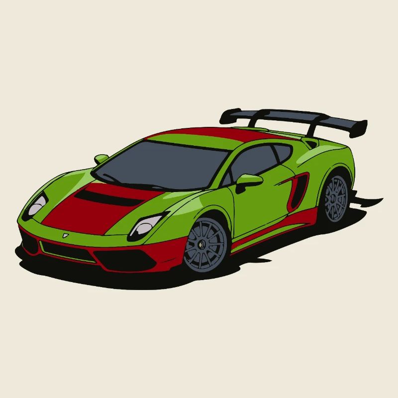 Neon Lime Sportwagen Burst