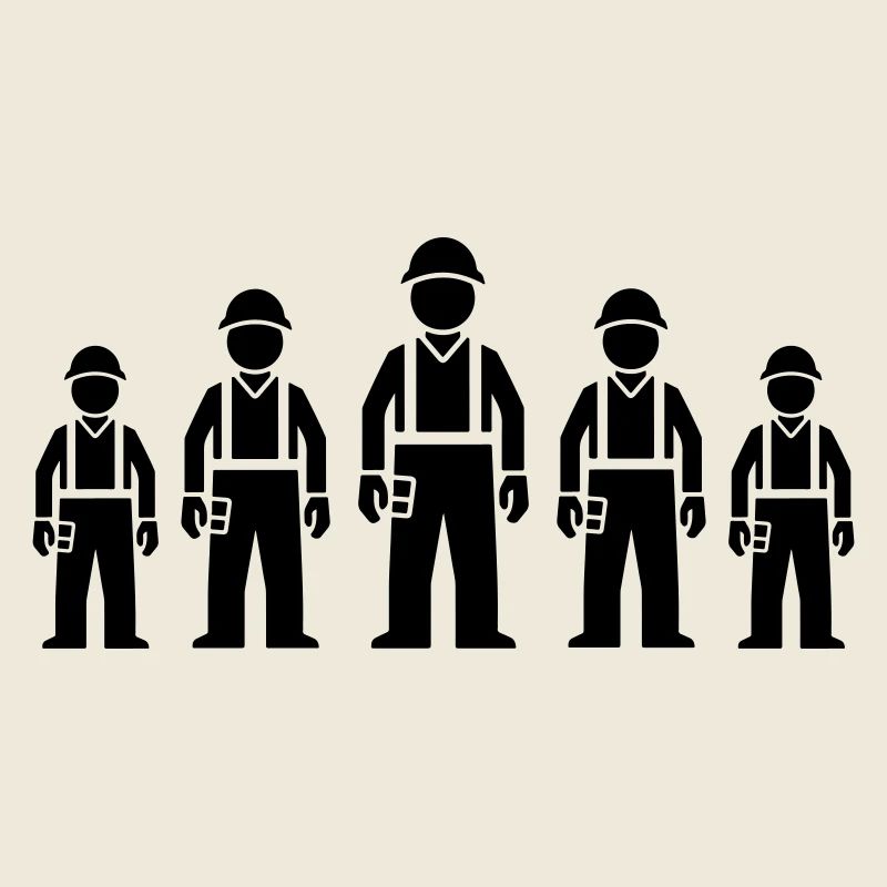 Bauarbeiter Team