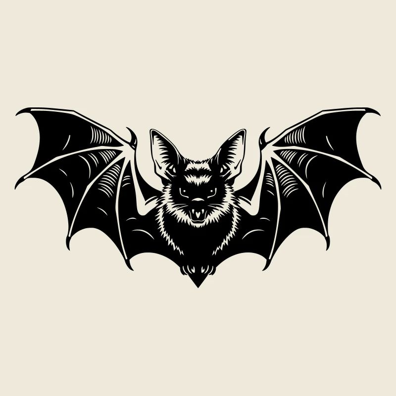 Fledermaus Gothic Illustration