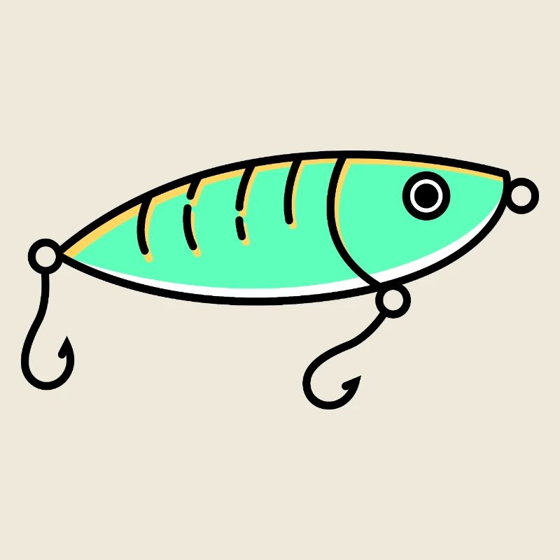 Fishing hook angler icon