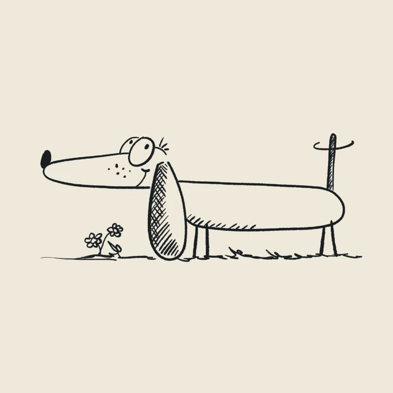Witziger Dackel - Comic - Dachshund