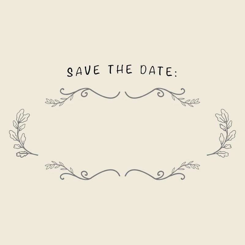 SAVE THE DATE | empty field for labeling