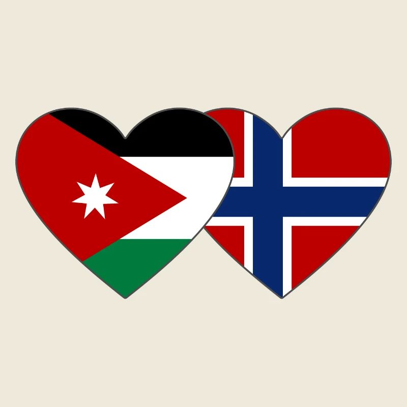 Jordaniend Norway Flag Heart