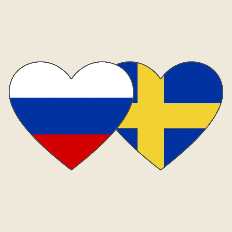 Drapeau de la Suède Russie