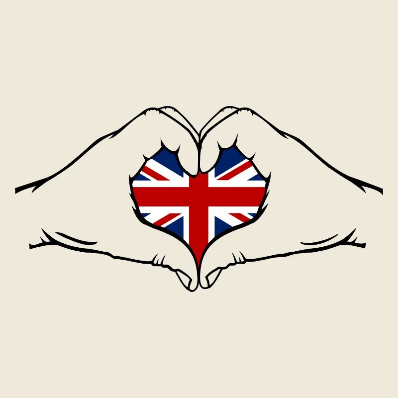 England Herzform mit Hände