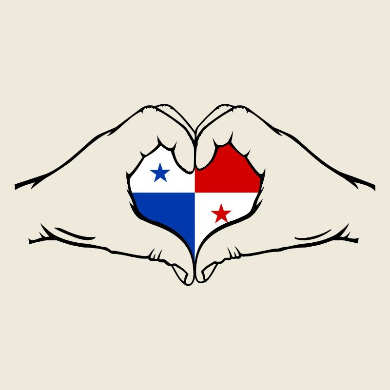 Drapeau du Panama en forme de coeur