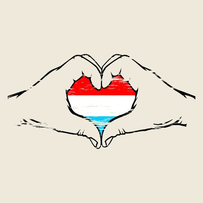 Drapeau du Luxembourg en forme de coeur d’occasion