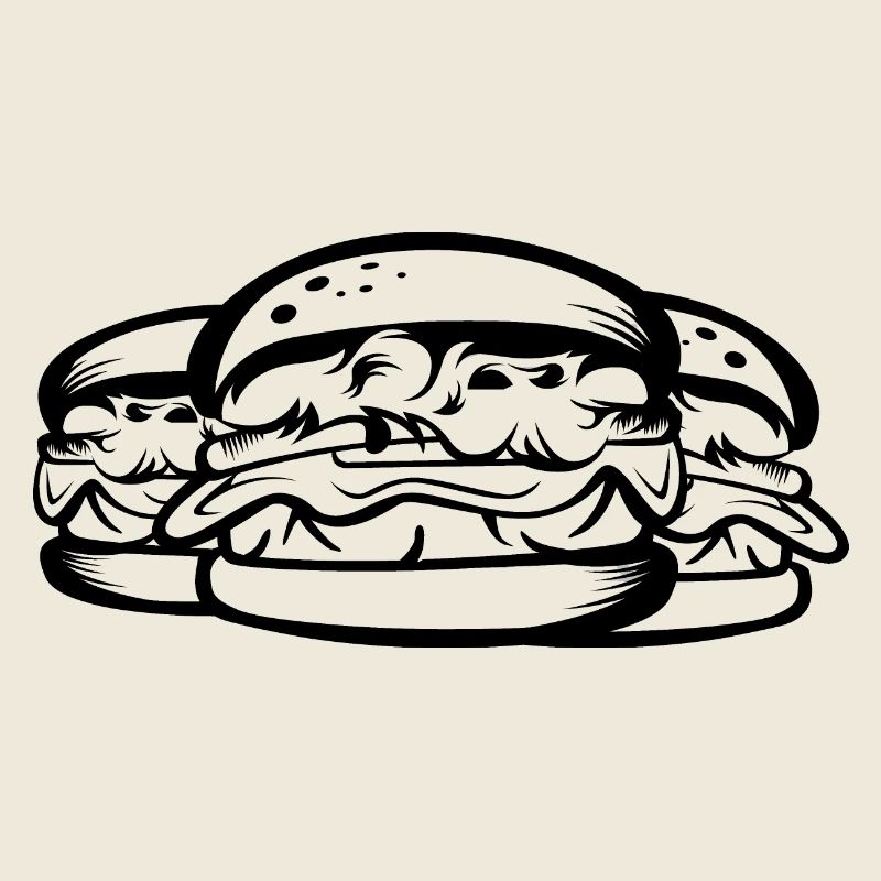 Burger Icône Symbole Illustration Graphique Alimentaire Logo