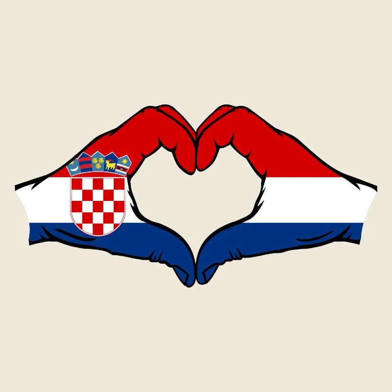 Croatia Holland Heart Shape with Hands