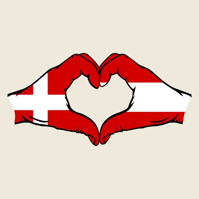 Dänemark Österreich Herzform mit Hände