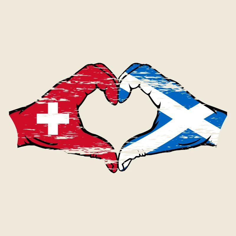 Suisse Ecosse Drapeau Aiguilles Coeur Forme D’occasion