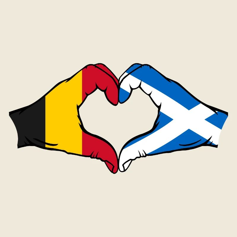 Belgique Ecosse Mains Coeur Forme