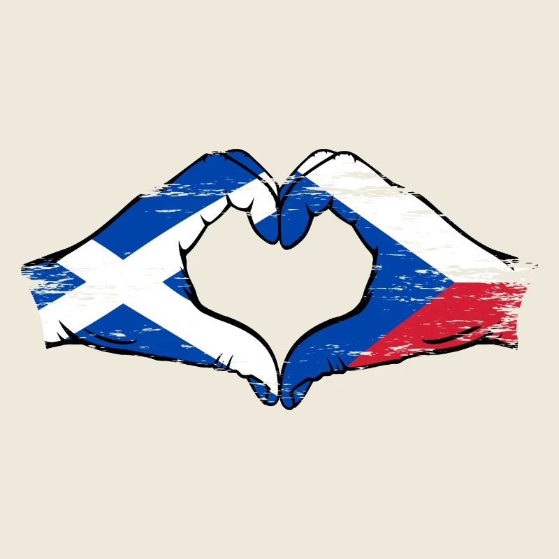 Schottland Tschechien Hände Herzform used