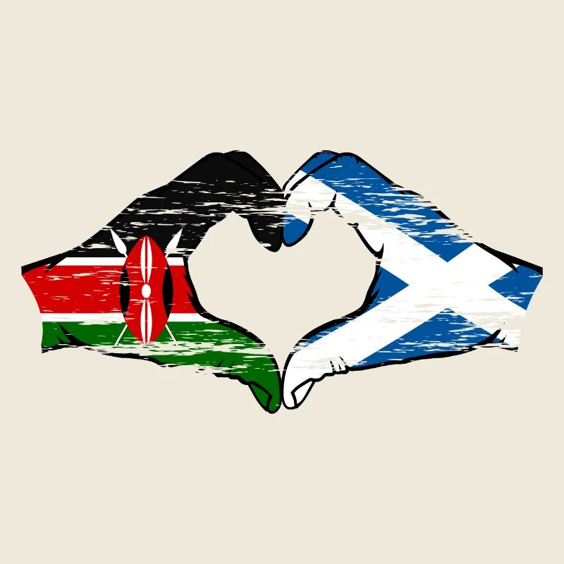 Kenya Ecosse mains forme de coeur utilisé