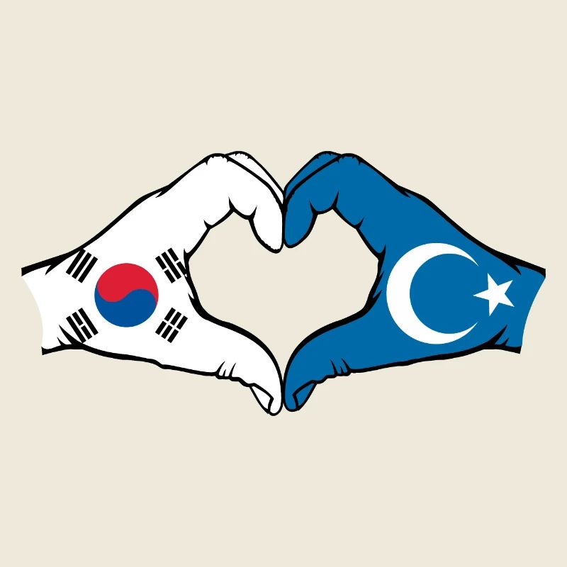 Südkorea Uiguren Hände Herzform