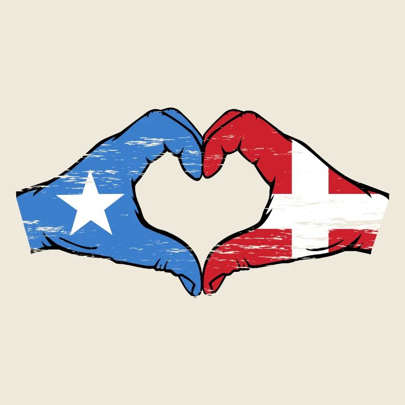 Somalia Denmark flag hands heart shape used