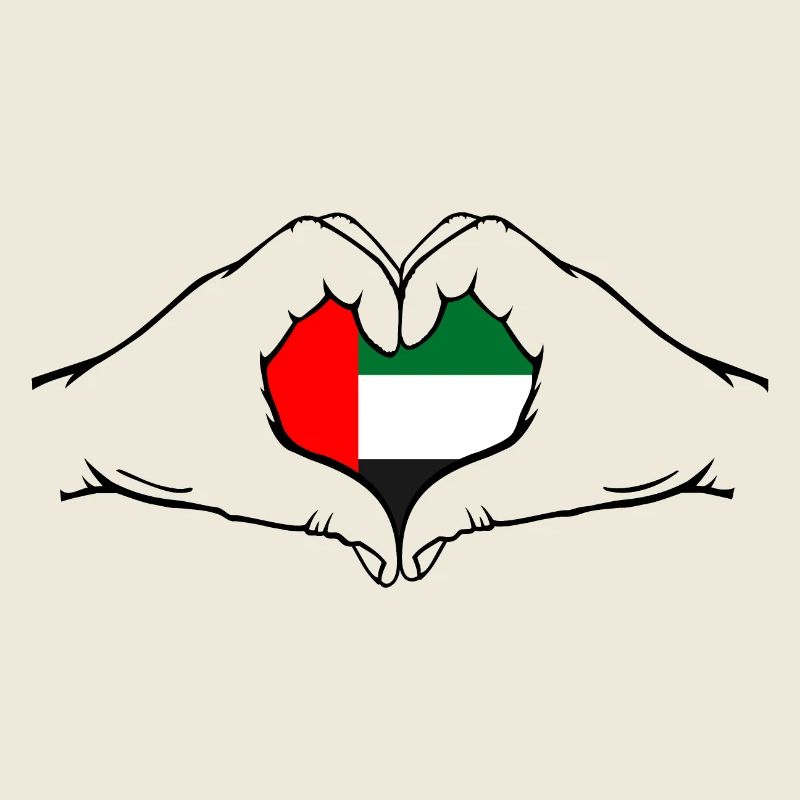 Drapeau des Émirats arabes unis Coeur