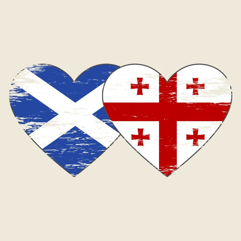 Ecosse Géorgie drapeau coeur utilisé